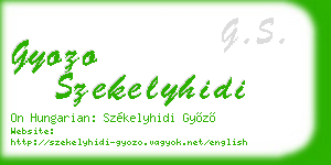 gyozo szekelyhidi business card